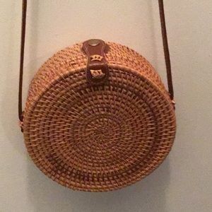 Cute rattan crossbody purse